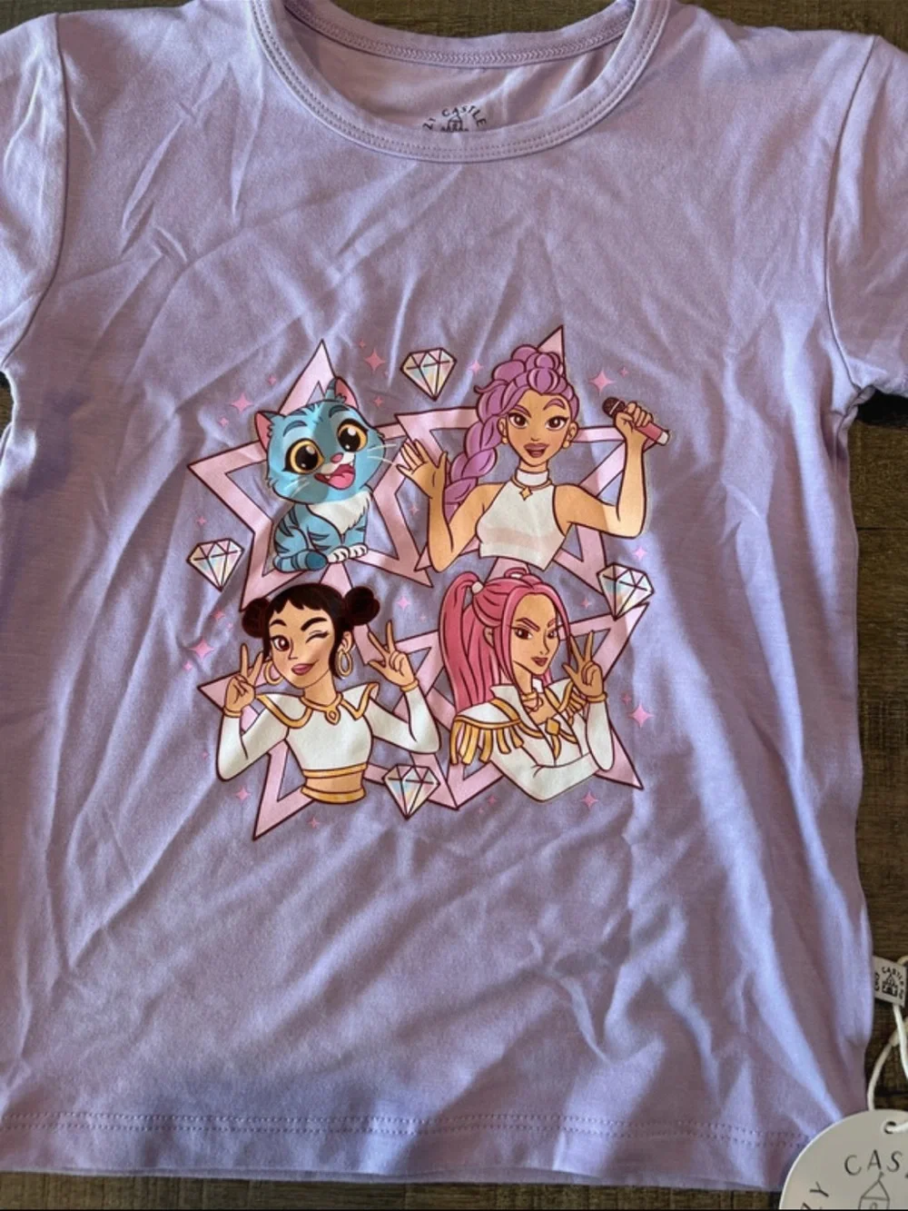 Girls' Lavender KPop Demon Hunters Bamboo Graphic Tee